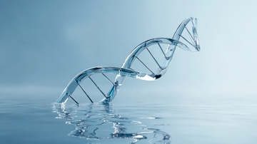 水中漂浮的DNA双螺旋结构