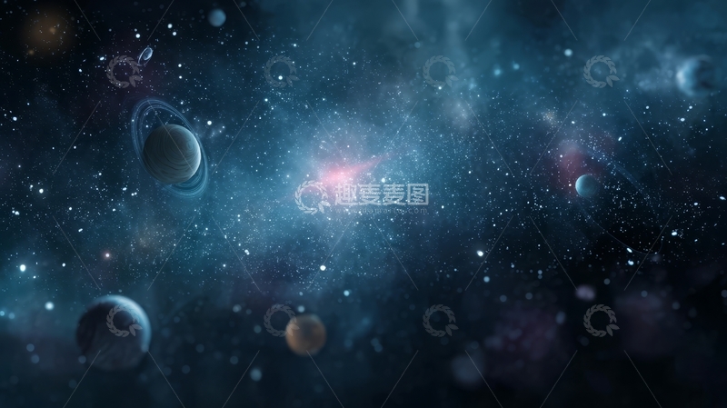 高清大图下载【趣麦麦图】-宇宙星系与行星的奇幻景象
