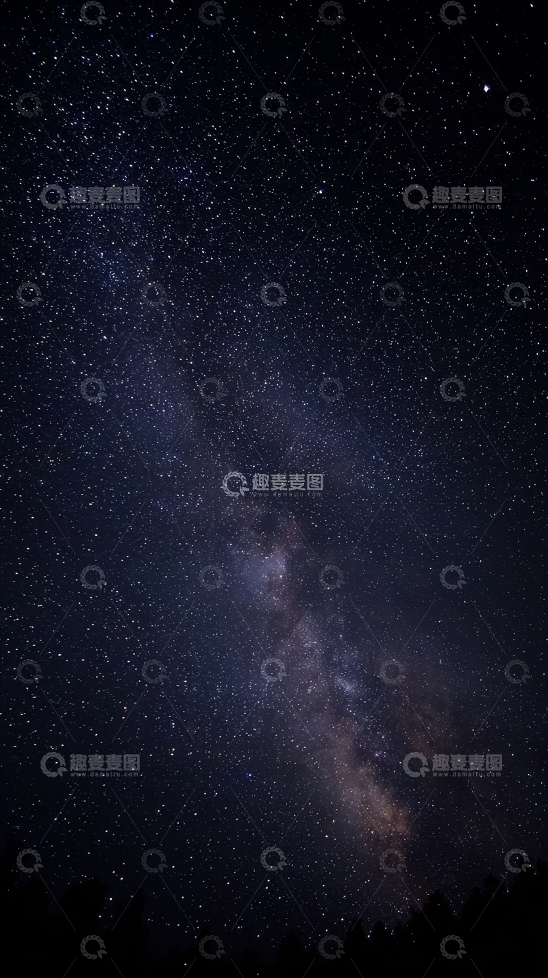 高清大图下载【趣麦麦图】夜空中的银河与繁星
