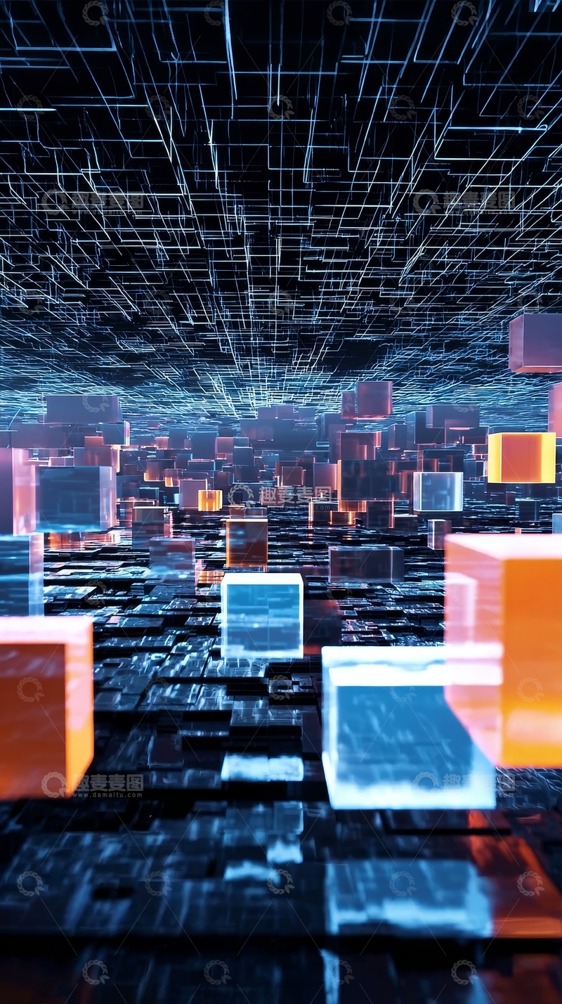 高清大图下载【趣麦麦图】未来城市数据流