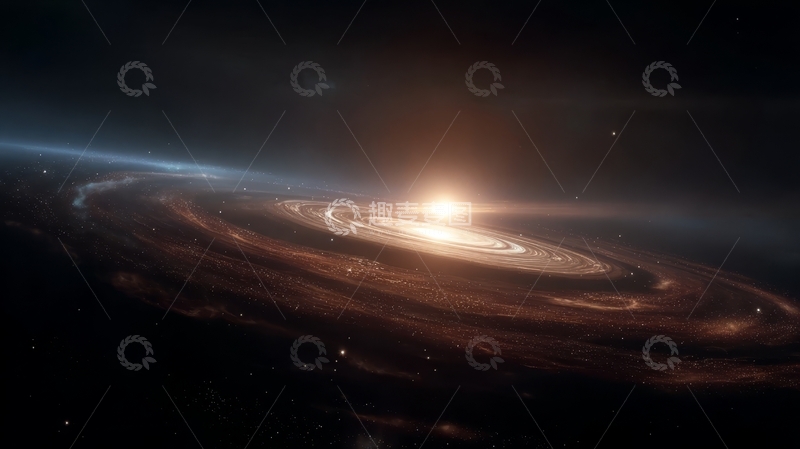 高清大图下载【趣麦麦图】星环环绕的行星景象