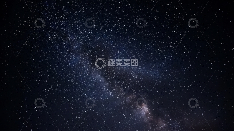 高清大图下载【趣麦麦图】夜空中的银河与繁星