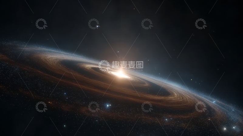高清大图下载【趣麦麦图】星系尘埃盘的壮丽景象