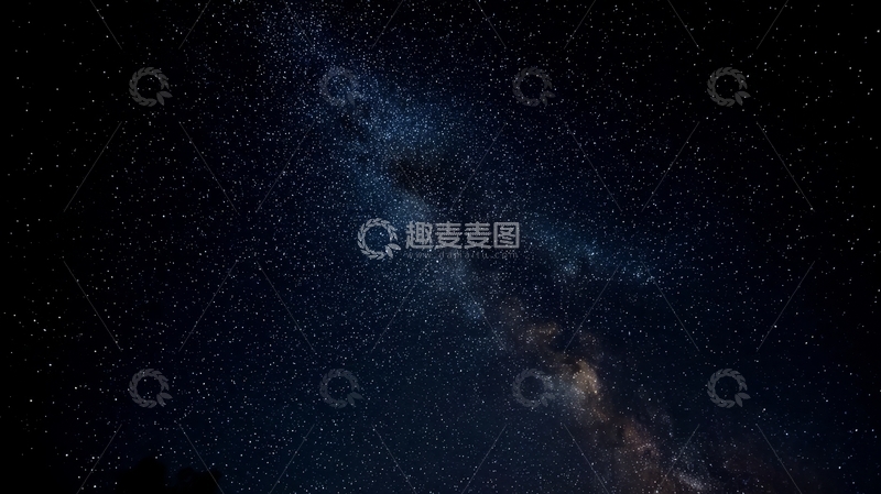 高清大图下载【趣麦麦图】-夜空中的银河与繁星