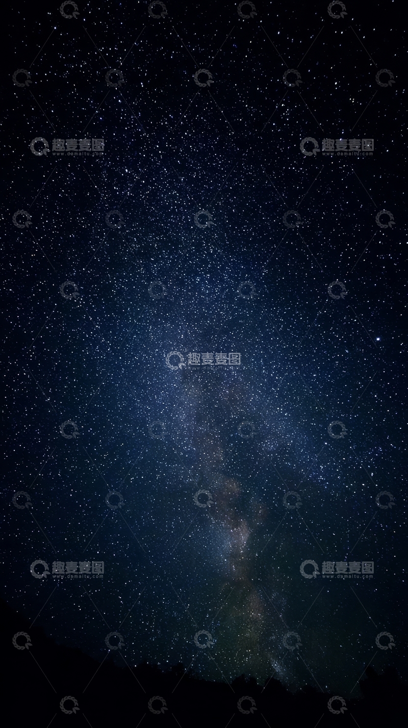高清大图下载【趣麦麦图】夜空中的银河与繁星