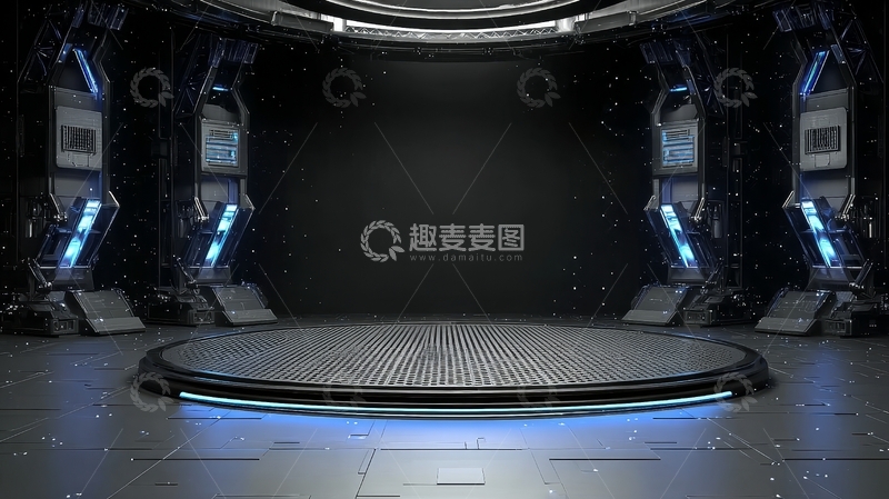 高清大图下载【趣麦麦图】未来科技舞台内部场景
