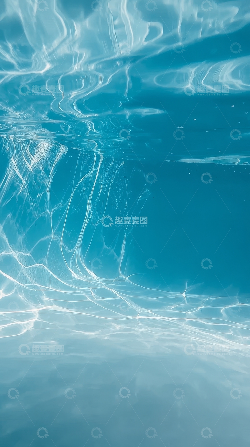 高清大图下载【趣麦麦图】水下波光粼粼的清澈水面