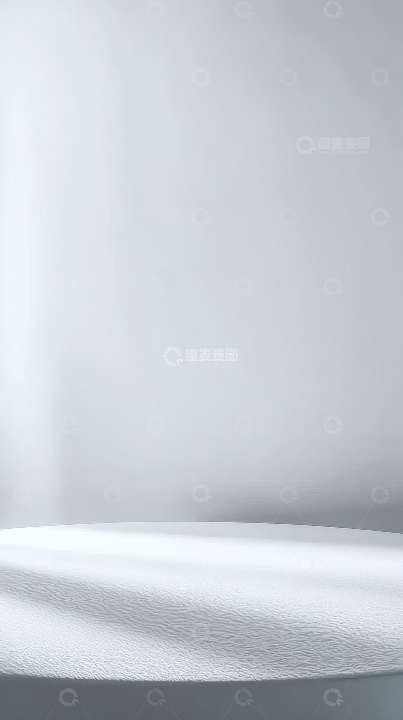 高清大图下载【趣麦麦图】白色圆形台面与柔和光影