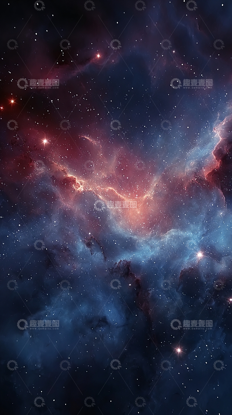 高清大图下载【趣麦麦图】星云在宇宙中发光