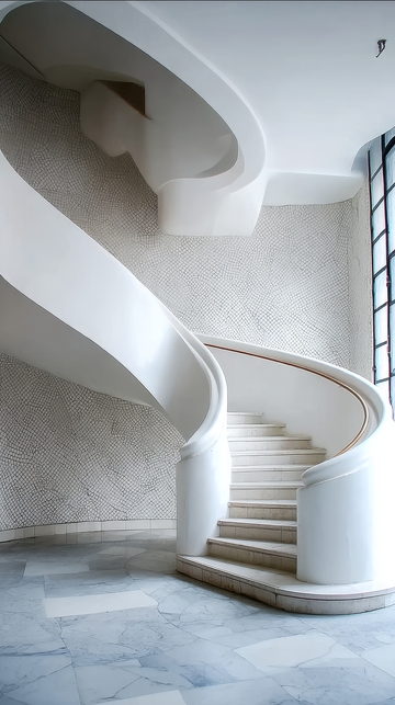 白色螺旋楼梯室内设计
