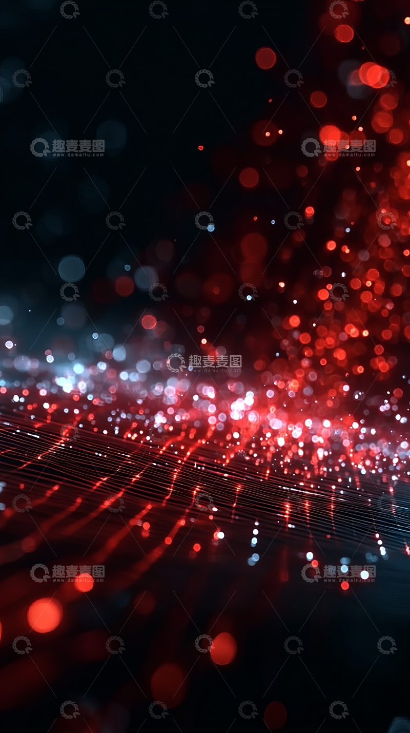 高清大图下载【趣麦麦图】红色光点在电路板上流动