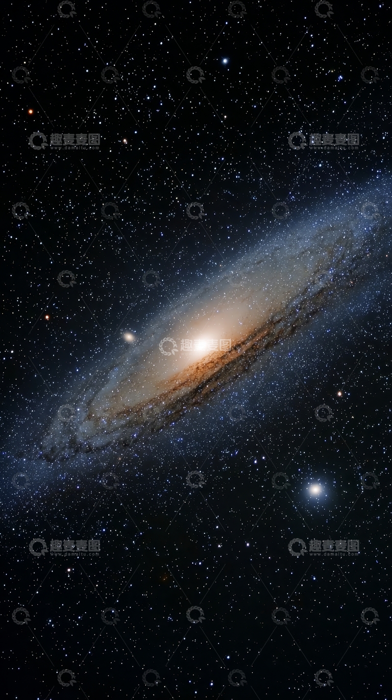 高清大图下载【趣麦麦图】螺旋星系在深空中旋转