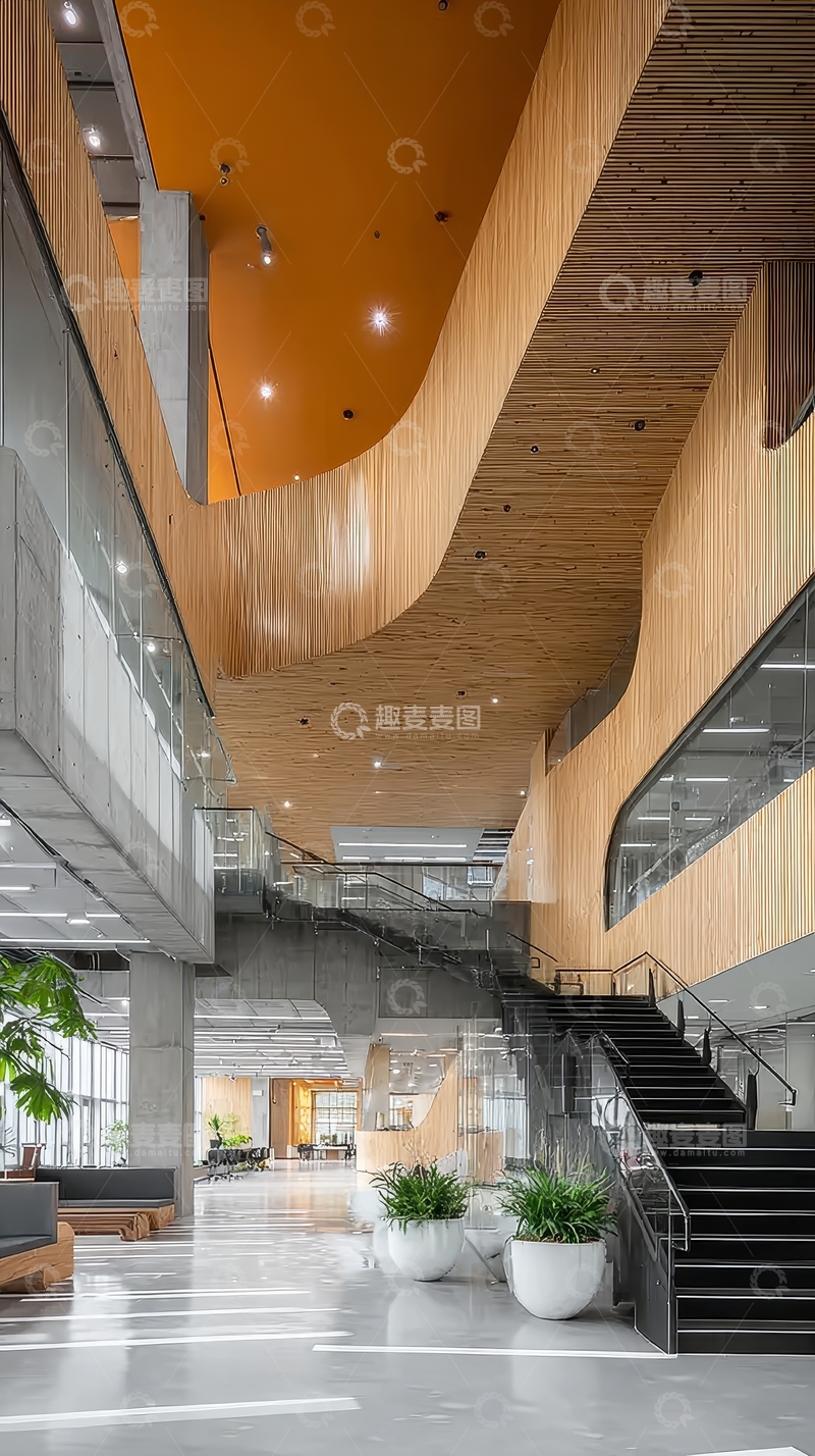 高清大图下载【趣麦麦图】现代建筑内部大厅设计