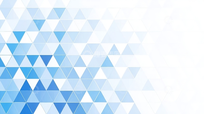 高清大图下载【趣麦麦图】蓝色三角形几何图案背景