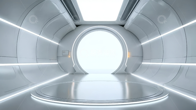 高清大图下载【趣麦麦图】未来风格的圆形通道入口