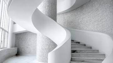 白色螺旋楼梯室内设计