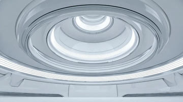 圆形穹顶结构内部照明