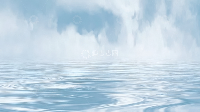 高清大图下载【趣麦麦图】平静水面与云层天空