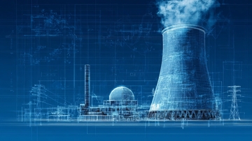 核电站冷却塔排放蒸汽