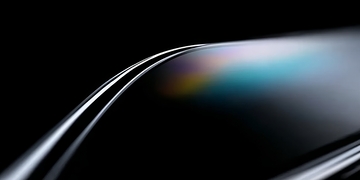 黑色背景上的光滑曲线光效