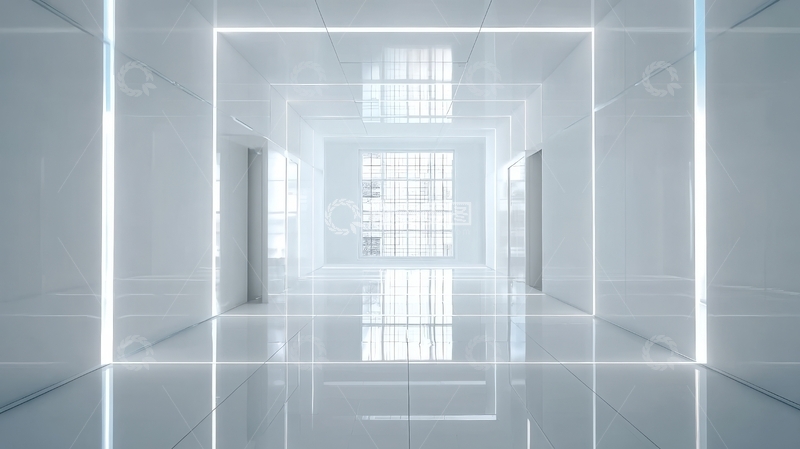 高清大图下载【趣麦麦图】明亮的白色走廊空间