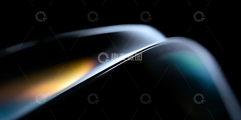 高清大图下载【趣麦麦图】光滑曲面在暗背景下反射光线