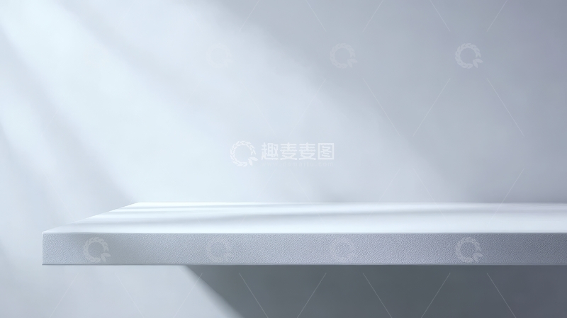 高清大图下载【趣麦麦图】白色置物架在柔和光影中