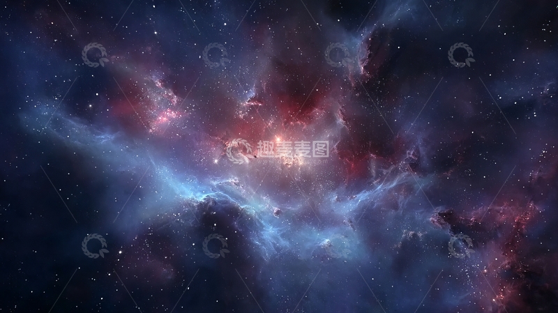 高清大图下载【趣麦麦图】宇宙星云与星光交织的壮丽景象