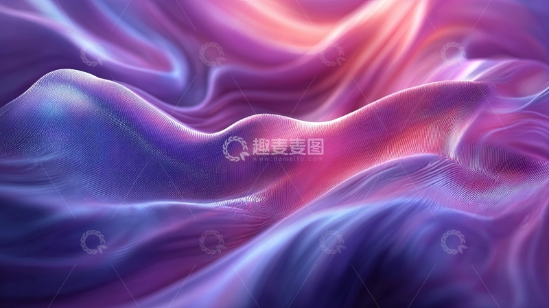 高清大图下载【趣麦麦图】流动的紫色抽象波纹图案