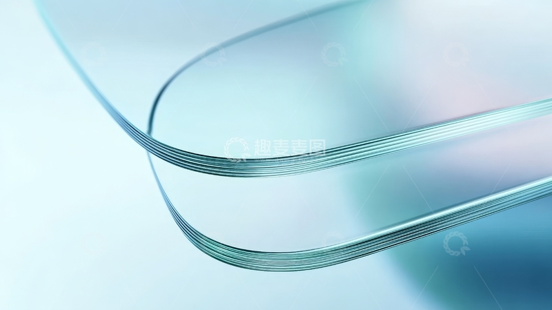 高清大图下载【趣麦麦图】-透明波浪形玻璃结构特写