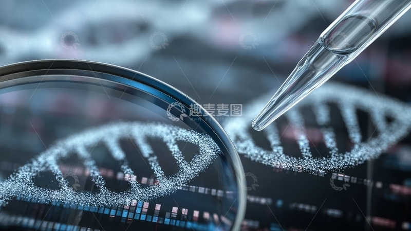 高清大图下载【趣麦麦图】显微镜下观察DNA双螺旋结构