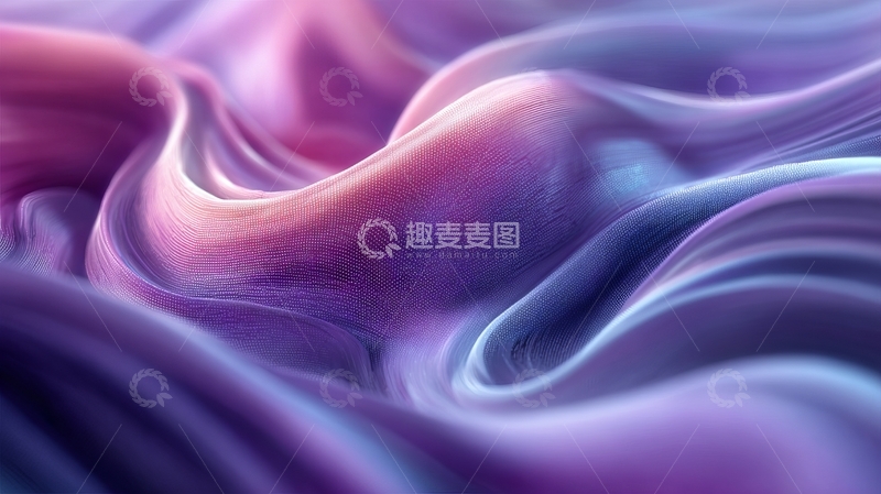 高清大图下载【趣麦麦图】紫色流动的抽象波纹图案