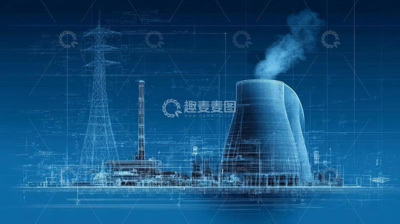 高清大图下载【趣麦麦图】核电站冷却塔排放蒸汽