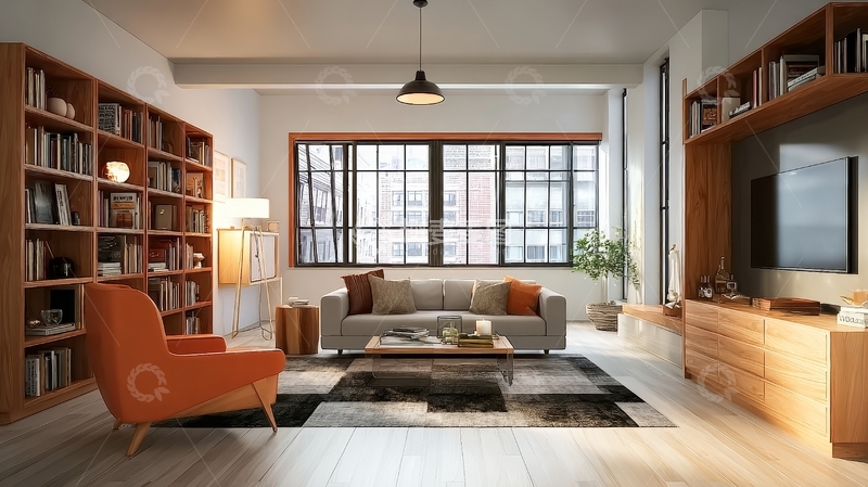 高清大图下载【趣麦麦图】现代客厅布置温馨舒适