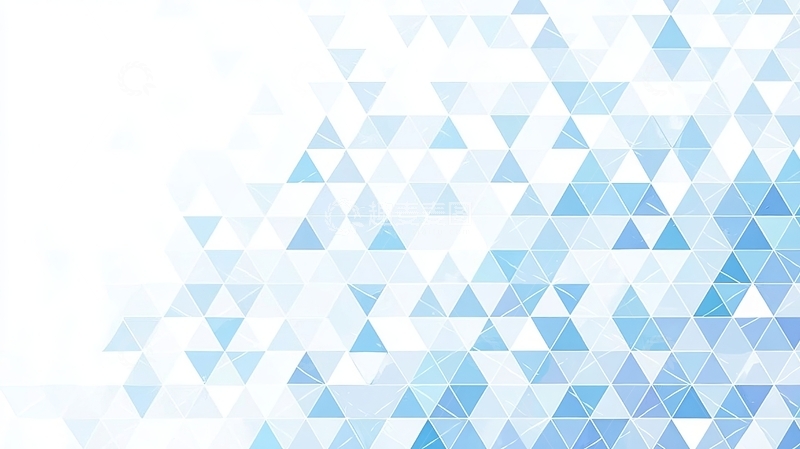高清大图下载【趣麦麦图】蓝色三角形几何图案背景