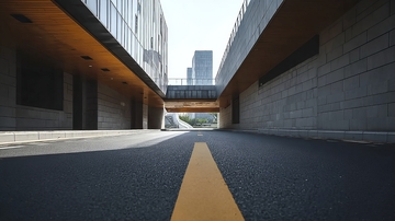 城市建筑间的通道道路