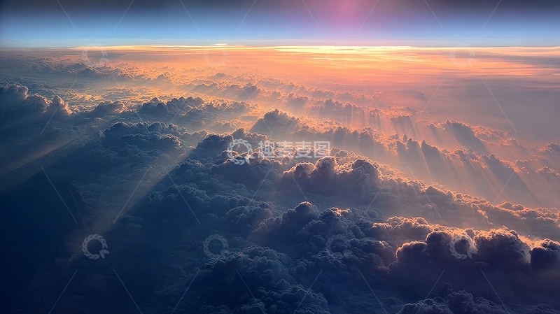 高清大图下载【趣麦麦图】日出时分云海壮丽景象