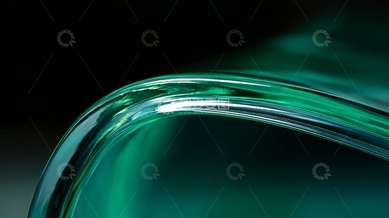高清大图下载【趣麦麦图】绿色玻璃曲面特写