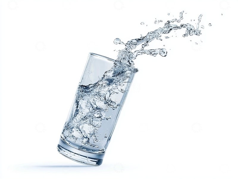 高清大图下载【趣麦麦图】倾斜玻璃杯中水花飞溅的瞬间