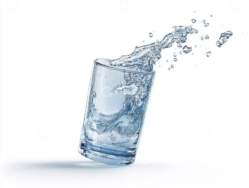 高清大图下载【趣麦麦图】倾斜玻璃杯中水花四溅的瞬间