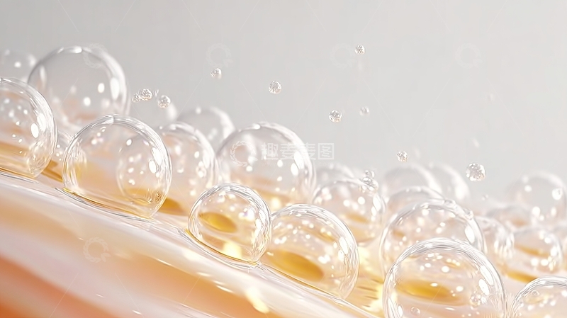 高清大图下载【趣麦麦图】透明气泡在液体表面形成的细腻纹理