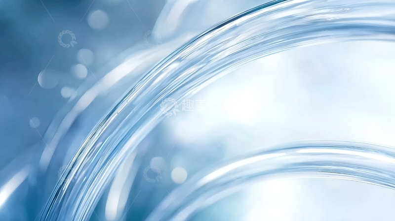 高清大图下载【趣麦麦图】蓝色水波纹理特写展现流动美感