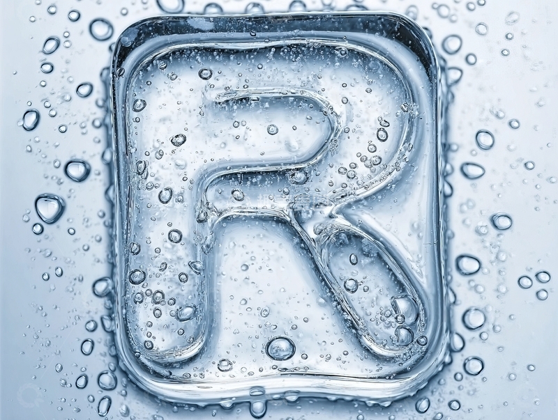 高清大图下载【趣麦麦图】水滴环绕的字母R艺术图案