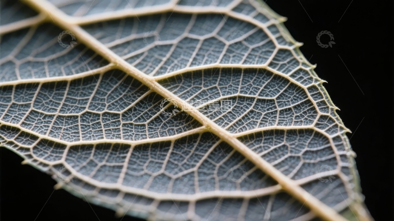 高清大图下载【趣麦麦图】叶片脉络特写展现自然纹理与光影之美