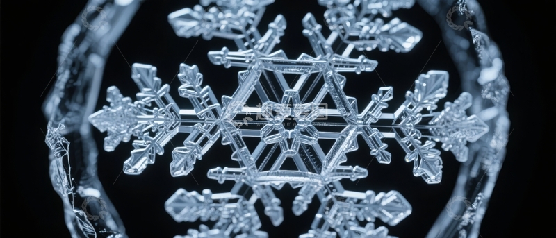 高清大图下载【趣麦麦图】晶莹剔透的雪花特写展现自然之美