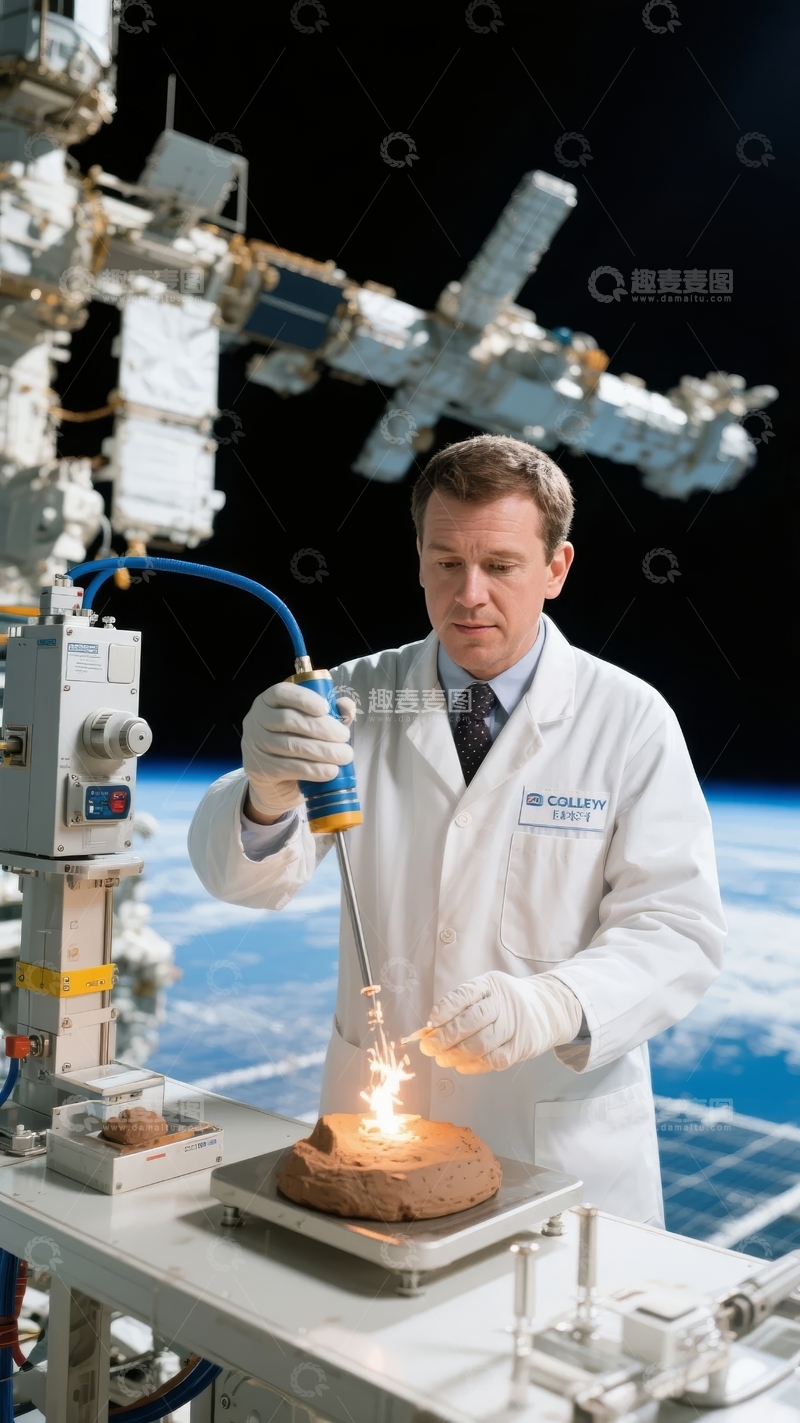 高清大图下载【趣麦麦图】宇航员在国际空间站进行科学实验