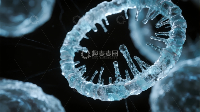 高清大图下载【趣麦麦图】显微镜下冰晶结构特写