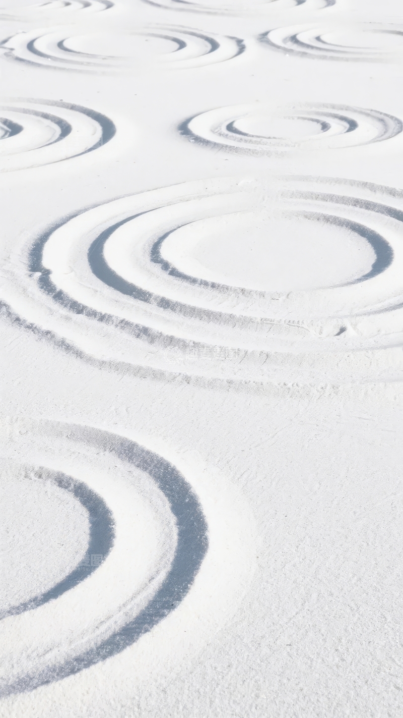 高清大图下载【趣麦麦图】白色沙地上螺旋状纹理图案