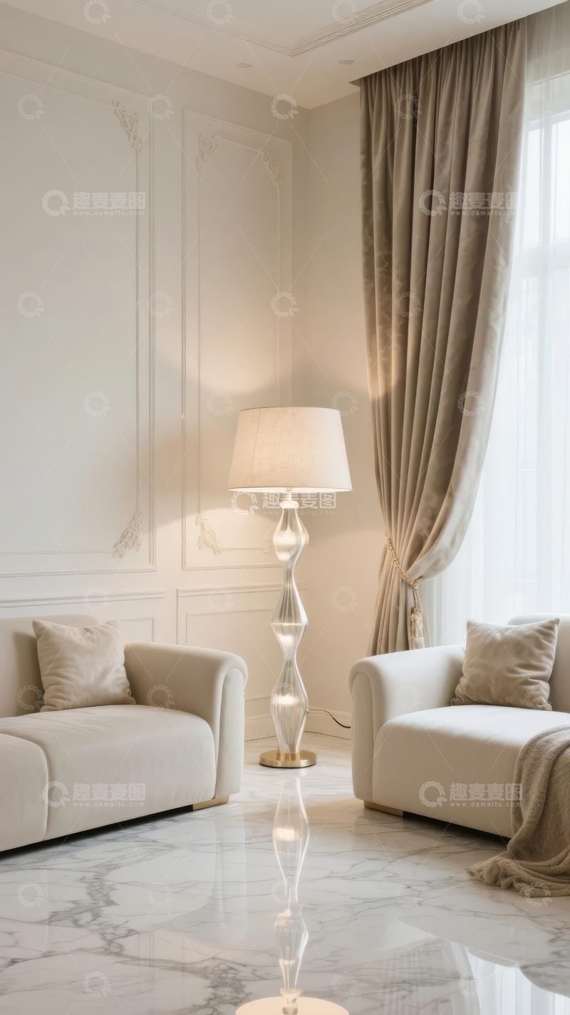 高清大图下载【趣麦麦图】现代简约风格客厅布置温馨舒适