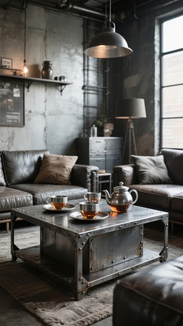 工业风客厅布置温馨舒适